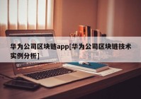 华为公司区块链app[华为公司区块链技术实例分析]