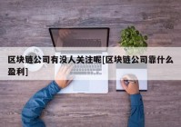 区块链公司有没人关注呢[区块链公司靠什么盈利]