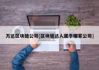 万达区块链公司[区块链达人属于哪家公司]